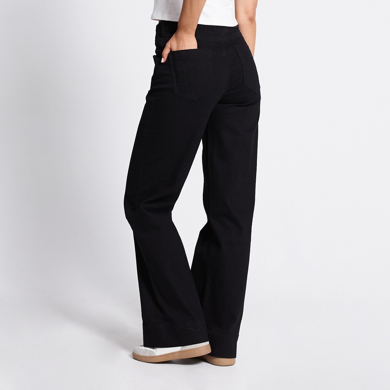 Mid waist bootcut jeans "Upper" Black-Black
